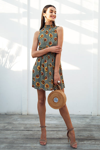 Floral Print Mini Dress ( AC01 )