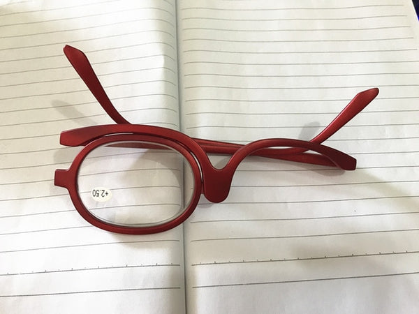 ROTATING MAGNIFYING MAKEUP GLASSES
