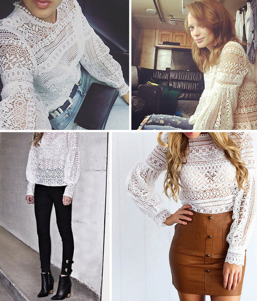 Lace blouse shirt