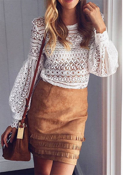 Lace blouse shirt