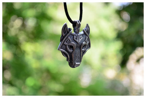 Wolf head Vikings Pendant Necklace (Free Shipping)