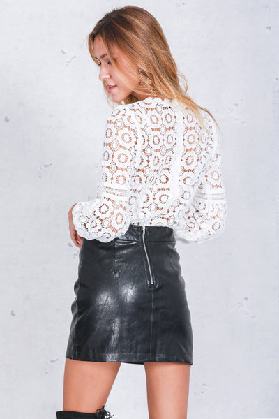 Elegant floral lace blouse