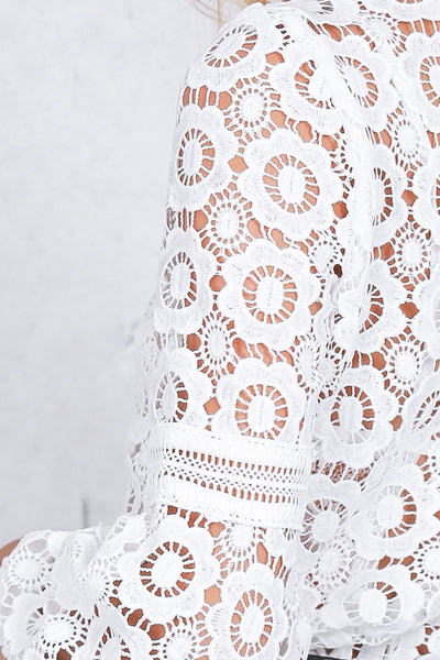 Elegant floral lace blouse