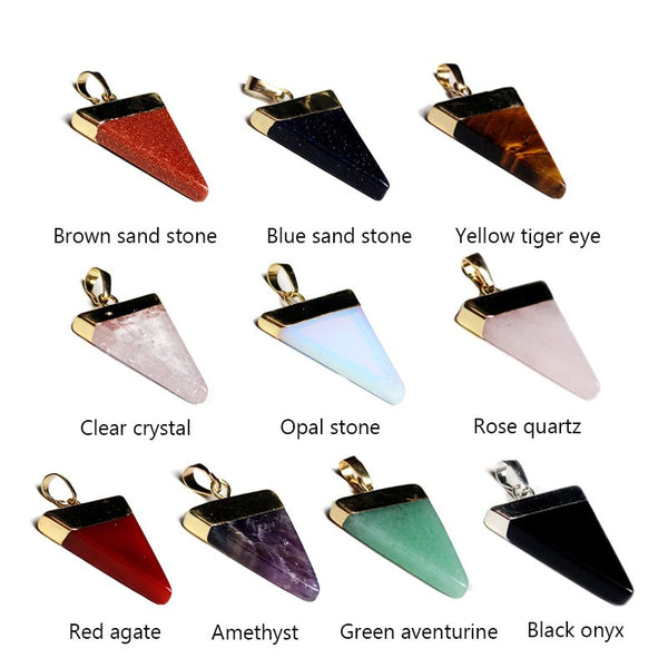 Natural Stone Healing Pendant Necklace (Free shipping)