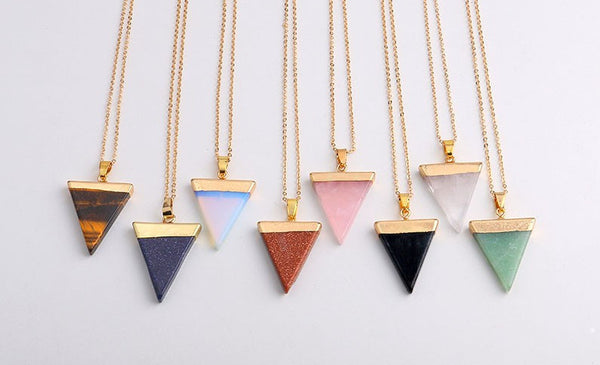 Natural Stone Healing Pendant Necklace (Free shipping)