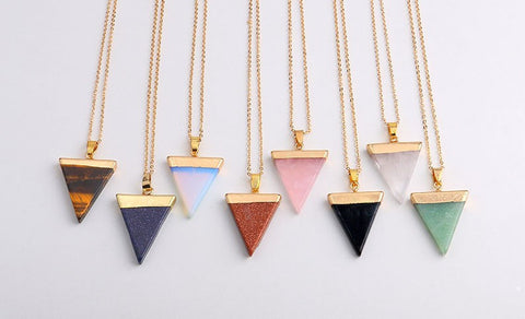 Natural Stone Healing Pendant Necklace (Free shipping)