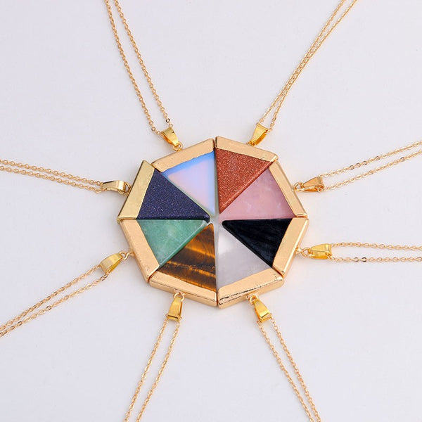 Natural Stone Healing Pendant Necklace (Free shipping)